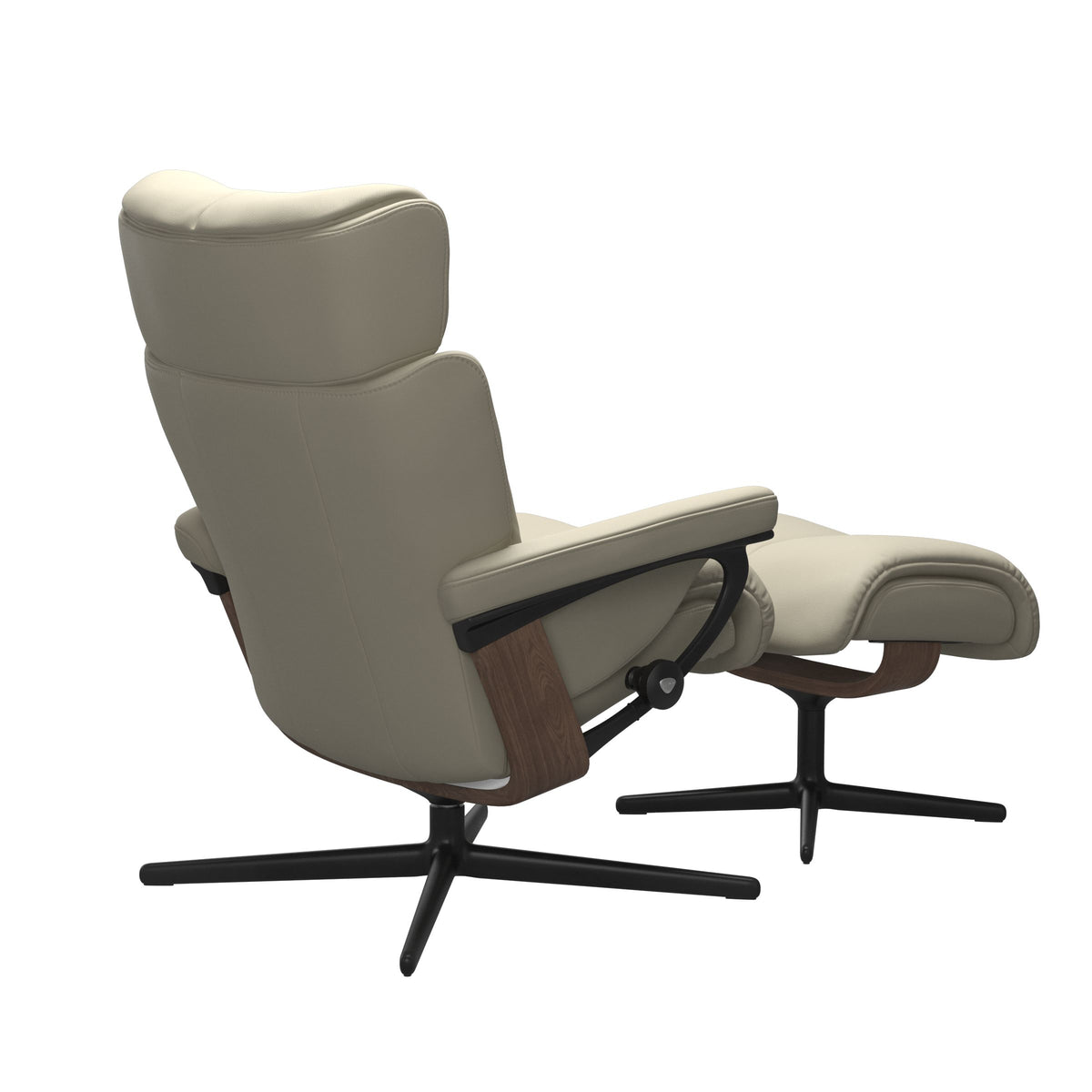 Stressless® Magic (M) Cross Base Recliner with Ottoman