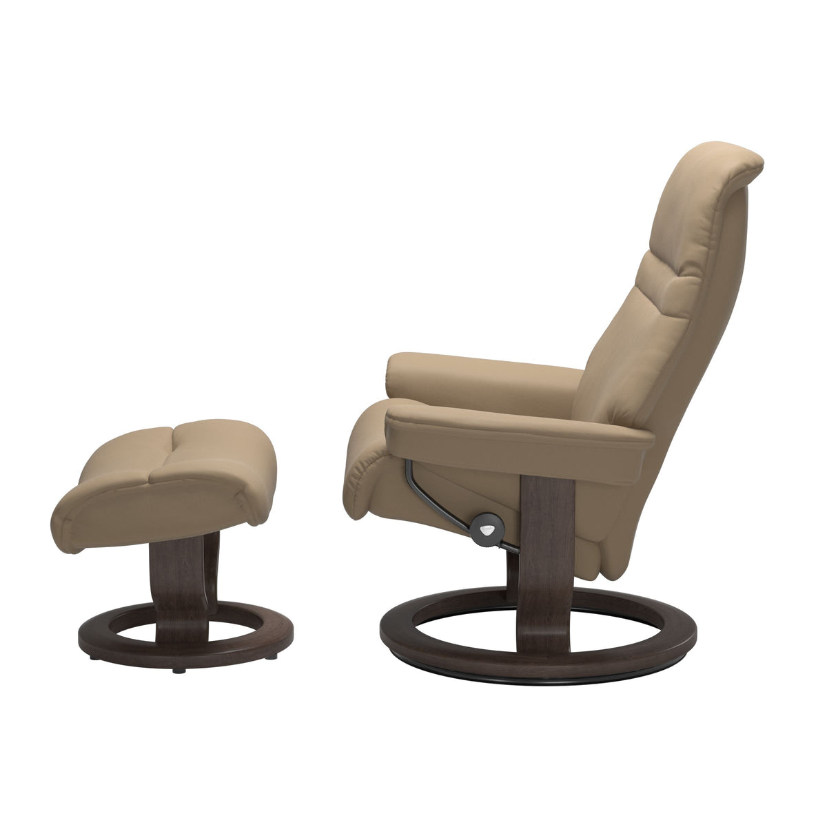 Stressless® Sunrise (M) Classic Base Recliner with Ottoman