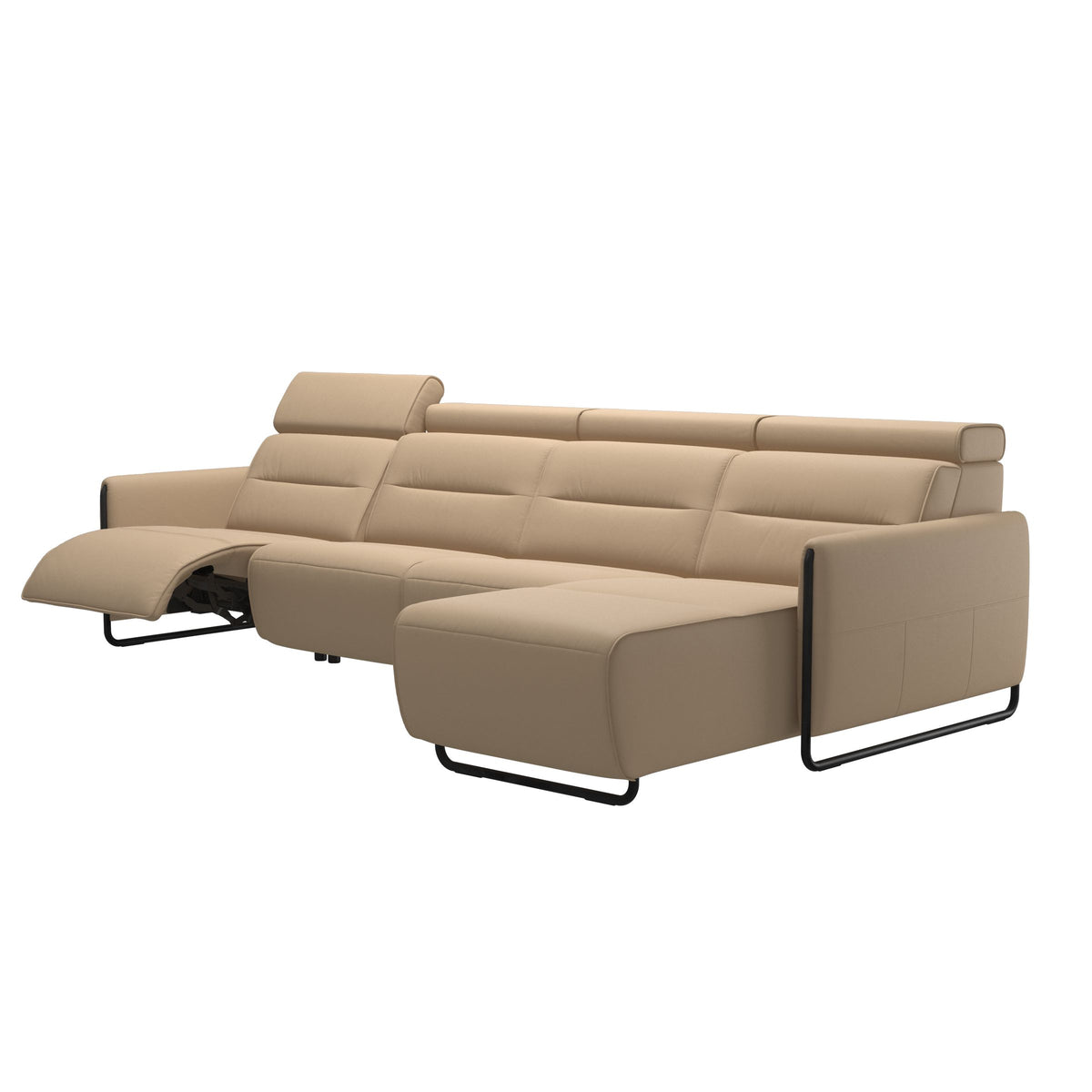 Stressless® Emily Steel 3 seater Power left with Long Seat (M)