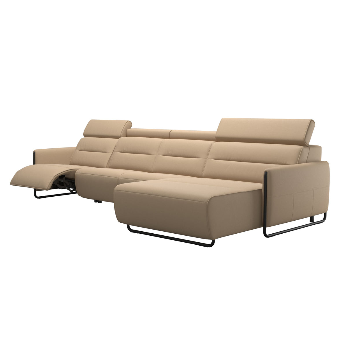 Stressless® Emily Steel 3 seater Power left with Long Seat (L)